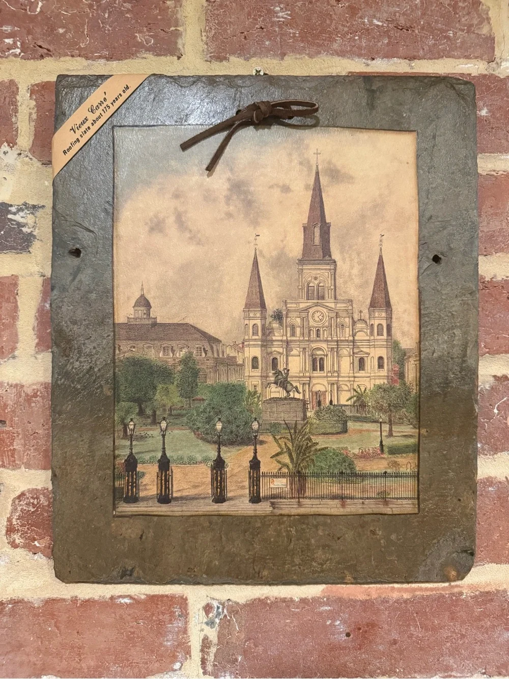 Vintage-Style New Orleans St. Vincent Cathedral  Slate Wall Art